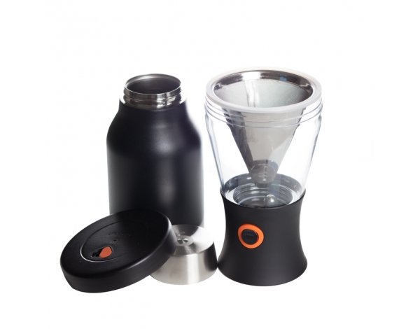 ASOBU - COLD BREW INSULATED PORTABLE BREWER - STAINLESS STEEL BLACK