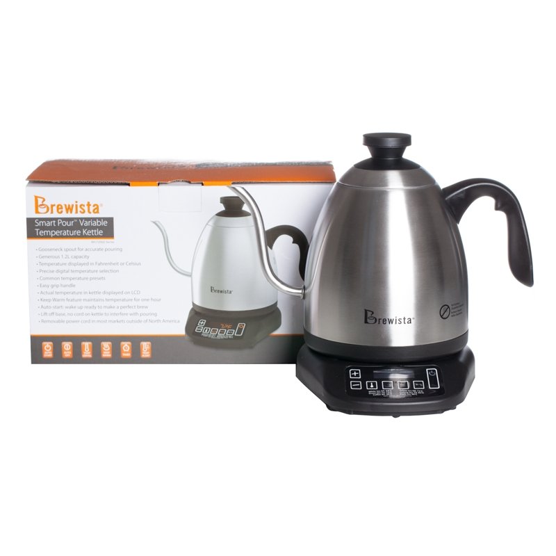 Blue Brew BB1201 Pour Over Coffee Kettle with Thermometer, 40 floz / 1.2  Liter